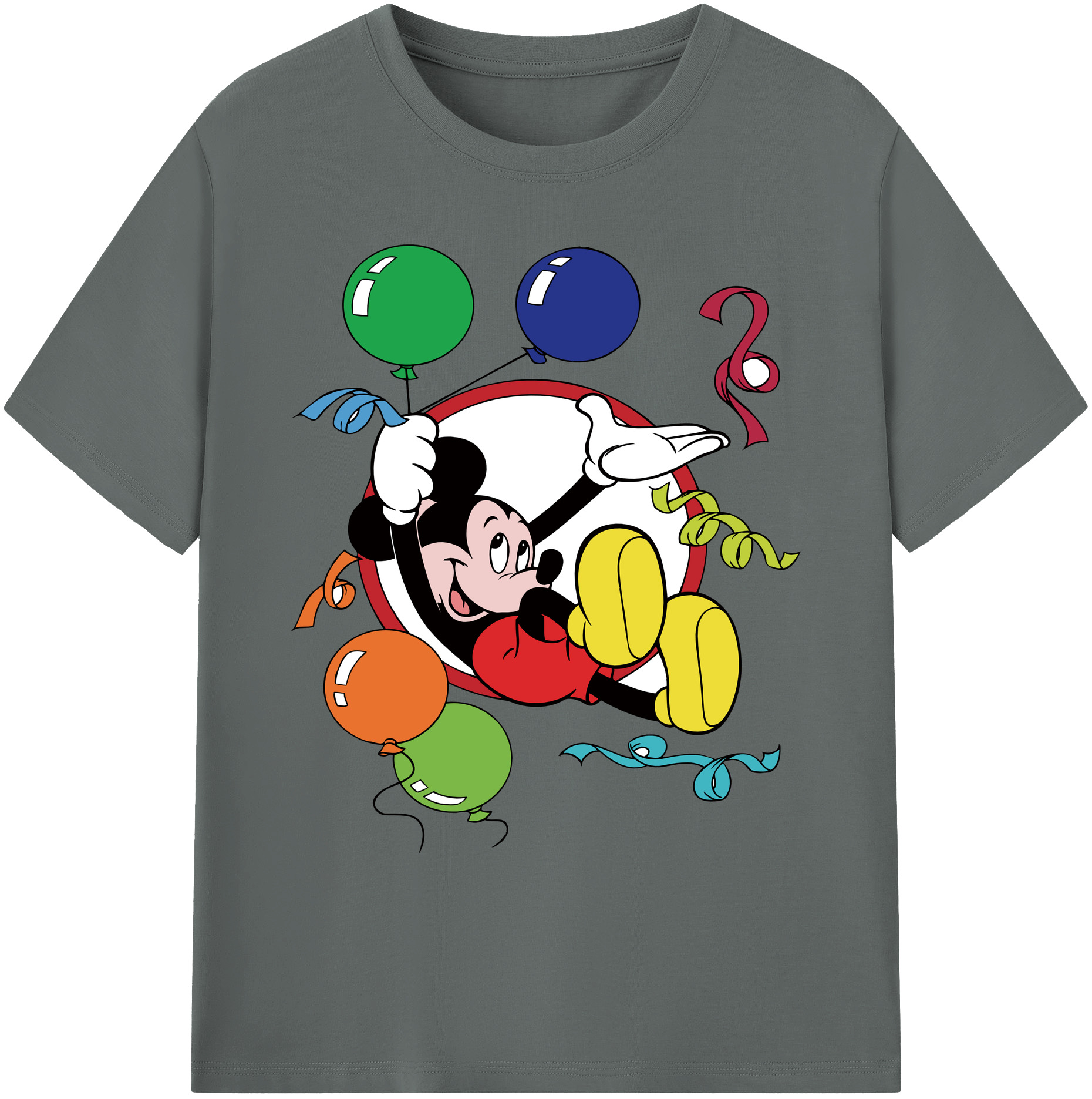 ミッキーマウス Mickey Mouse 綿100％ メンズ半袖Tシャツ｜肌触りやわらか＆通気性